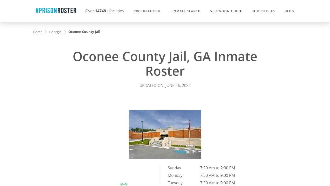 Oconee County Jail, GA Inmate Roster